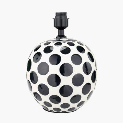 Pacific Larisa Black Polka Dot Ceramic Table Lamp Base Pacific Larisa Black Polka Dot Ceramic Table Lamp Base