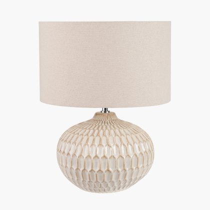 Pacific Cassius Warm White Texture Glaze Ceramic Table Lamp Pacific Cassius Warm White Texture Glaze Ceramic Table Lamp