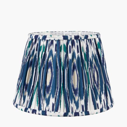 Pacific Izara Ocean Blue Ikat Mushroom Pleat Tapered Shade