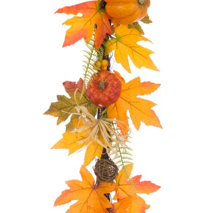 Floralsilk Maple & Pumpkin Garland Floralsilk Maple & Pumpkin Garland