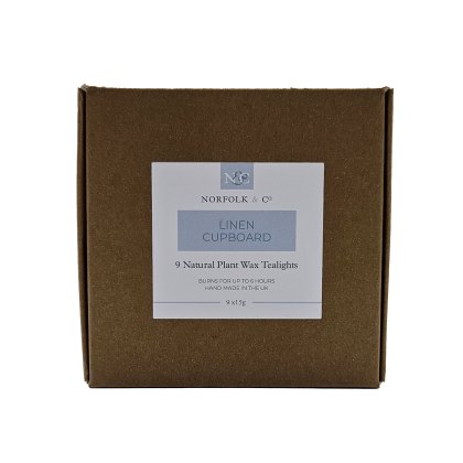 Norfolk & Co Box of 9 Tea Lights Fresh Linen Norfolk & Co Box of 9 Tea Lights Fresh Linen