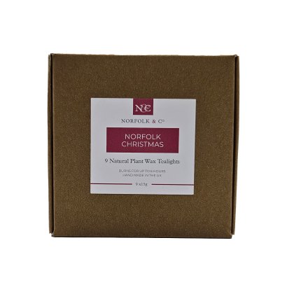 Norfolk & Co Box of 9 Tea Lights Norfolk Christmas Norfolk & Co Box of 9 Tea Lights Norfolk Christmas