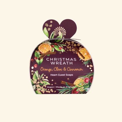 The English Soap Company Christmas Tidings Wreath Guest Soap The English Soap Company Christmas Tidings Wreath Guest Soap