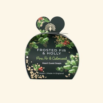 The English Soap Company Christmas Tidings Frosted Fir Guest Soap The English Soap Company Christmas Tidings Frosted Fir Guest Soap