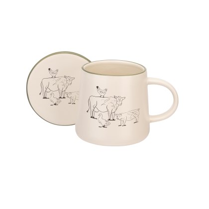 Woodbury Lane Animals Mug & Coaster Set Woodbury Lane Animals Mug & Coaster Set