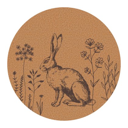 Tradestock Woodland Animals Round Cork Trivet and Placemat Tradestock Woodland Animals Round Cork Trivet and Placemat
