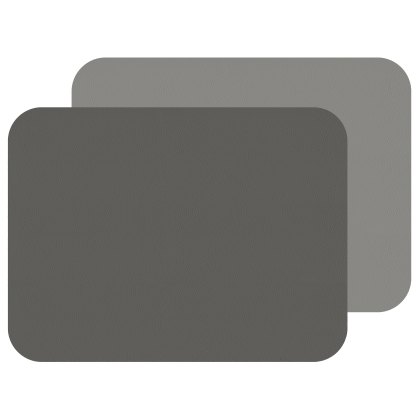 Tradestock 2-tone Grey Flexi Faux Leather Placemats set of 2 Tradestock 2-tone Grey Flexi Faux Leather Placemats set of 2