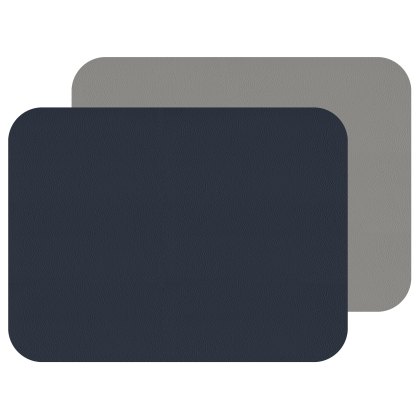 Tradestock Navy Grey Flexi Faux Leather Placemats set of 2 Tradestock Navy Grey Flexi Faux Leather Placemats set of 2