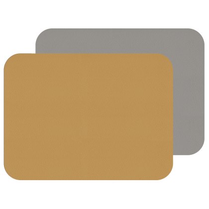 Tradestock Mustard Grey Flexi Faux Leather Placemats set of 2 Tradestock Mustard Grey Flexi Faux Leather Placemats set of 2