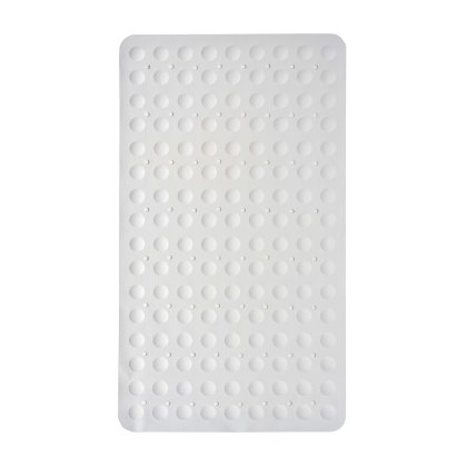 Showerdrape Orbit White Anti Slip Bath Mat