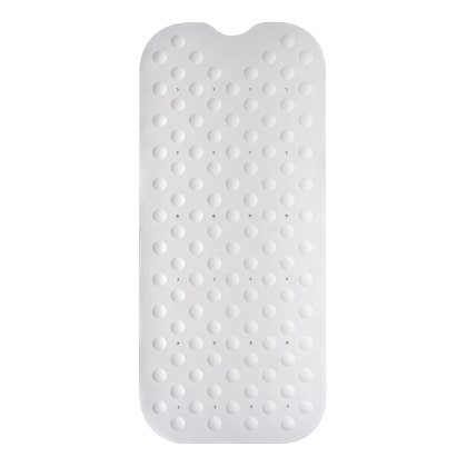 Showerdrape Orbit White Extra Long Anti Slip Bath Mat