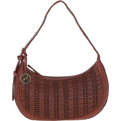 Ashwood Leather Tan Woven Leather Shoulder Bag