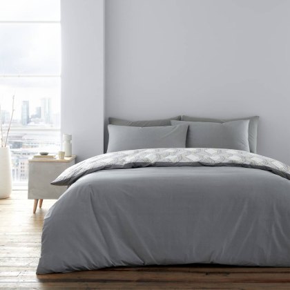 Bianca Atticus Geometric Grey Duvet Set