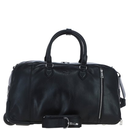 Ashwood Leather Black Wheeled Duffle Bag Ashwood Leather Black Wheeled Duffle Bag
