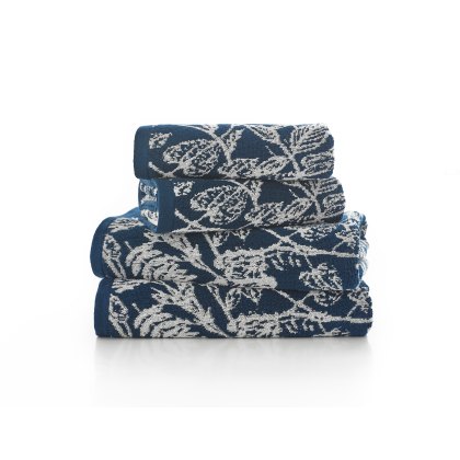 Deyongs Navy Secret Garden Patterned Bath Towel Deyongs Navy Secret Garden Patterned Bath Towel