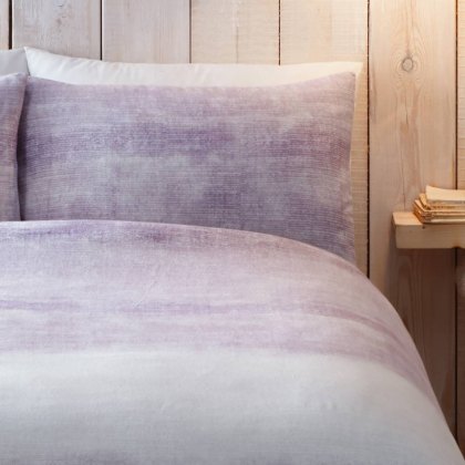 Appletree Hygge Anson Stripe Mauve Duvet Cover Set