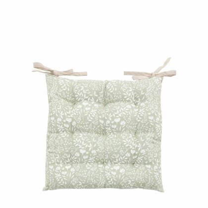 Gallery Direct Sage Floral Reversible Seat Pad Gallery Direct Sage Floral Reversible Seat Pad