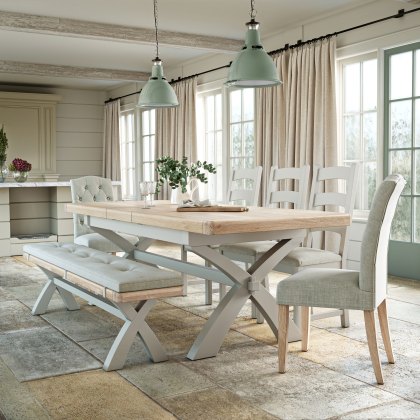 Thornham Cross Leg Extending Dining Set Thornham Cross Leg Extending Dining Set