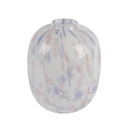 Kaemingk Pastel Dappled Glass Vase
