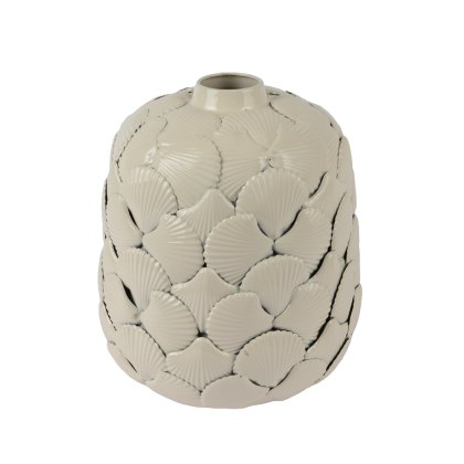 Kaemingk Shell Relief Iron Vase