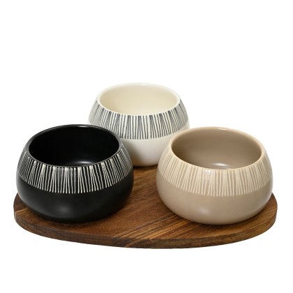 Kaemingk Oval Acacia Wood Tapas Set