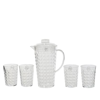 Kaemingk Transparent Plastic Ball Pattern Jug Set Kaemingk Transparent Plastic Ball Pattern Jug Set