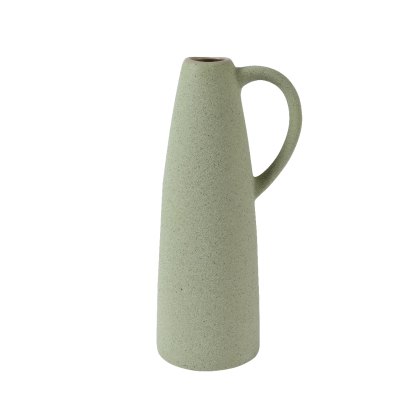 Kaemingk Matte Green Speckled Stoneware Vase