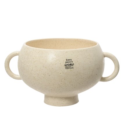 Kaemingk Speckled Sand Wide Earthenware Vase