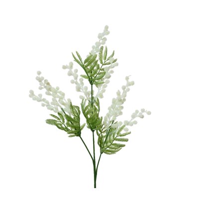 Kaemingk White Faux Mimosa Plant on Stem Kaemingk White Faux Mimosa Plant on Stem