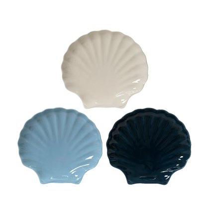Kaemingk Glossy Porcelain Shell Plate