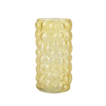 Kaemingk Embossed Glass Yellow Citrus Vase