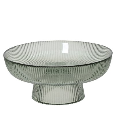 Kaemingk Textured Glass Pedestal Serving Plate