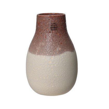 Kaemingk Pink and Beige Two Tone Reactive Glaze Vase