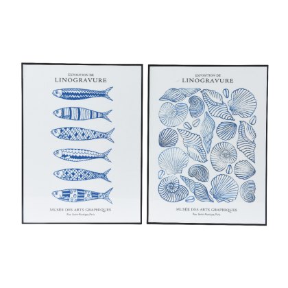 Kaemingk Blue Framed Nautical Print Kaemingk Blue Framed Nautical Print