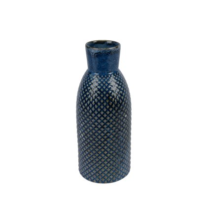 Kaemingk Tall Dark Blue Porcelain Vase
