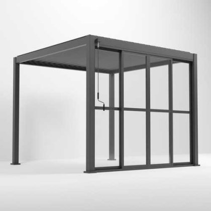 Titan Grey Clear Sliding Door Louvre Titan Grey Clear Sliding Door Louvre