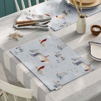 Sophie Allport Coastal Boats Set of 2 Washable Placemats Sophie Allport Coastal Boats Set of 2 Washable Placemats