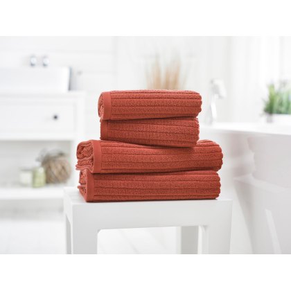 Deyongs Rialto Ribbed Towels Paprika Deyongs Rialto Ribbed Towels Paprika