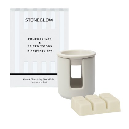 Stoneglow Pomegranate & Spiced Woods Wax Melter & Soy Wax Melt Stoneglow Pomegranate & Spiced Woods Wax Melter & Soy Wax Melt