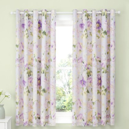 D&D Flourette Lilac Ready Made Curtains D&D Flourette Lilac Ready Made Curtains