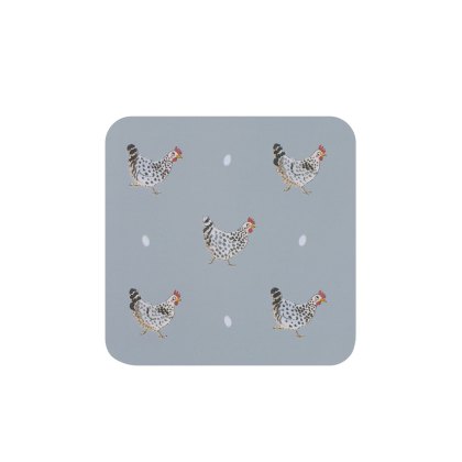 Sophie Allport Chicken Set of 4 Coasters