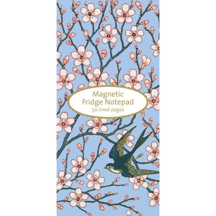 Almond Blossom & Birds Magnetic Notepad