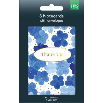 Museums & Galleries Thank You Blue Hydrangea Notecards Pack of 8 Museums & Galleries Thank You Blue Hydrangea Notecards Pack of 8