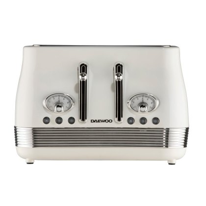 Daewoo Denver 4 Slice Toaster Buttermilk Daewoo Denver 4 Slice Toaster Buttermilk