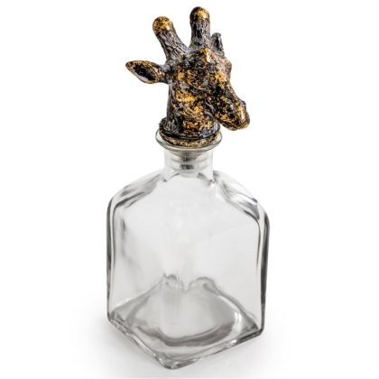 McGowan Rutherford Large Glass Bottle with Giraffe Head Stopper McGowan Rutherford Large Glass Bottle with Giraffe Head Stopper
