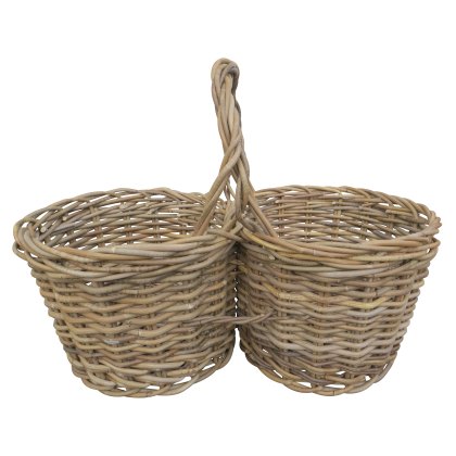 Lows Twin Baskets with Hoop Handle Lows Twin Baskets with Hoop Handle