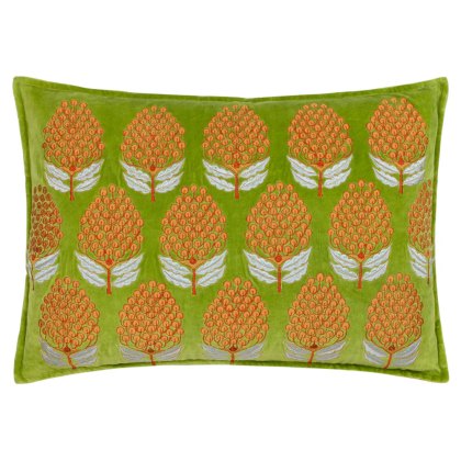 Paoletti Portofino Chartreuse Embroidered Cushion