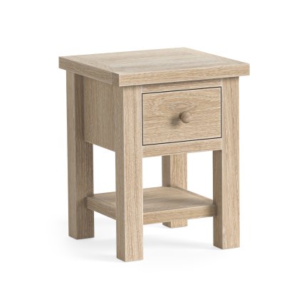 Cottage Collection Lamp Table with Shelf in Oak Cottage Collection Lamp Table with Shelf in Oak