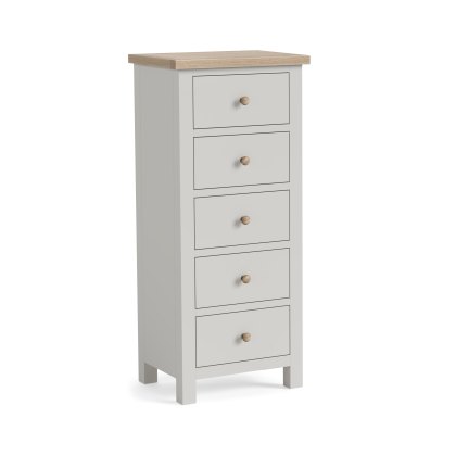 Cottage Collection 5 Drawer Tall Chest in Grey Cottage Collection 5 Drawer Tall Chest in Grey