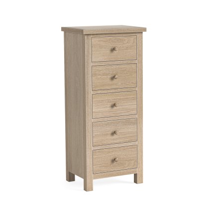 Cottage Collection 5 Drawer Tall Chest in Oak Cottage Collection 5 Drawer Tall Chest in Oak